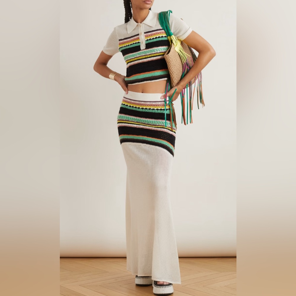 Chloe Multicolor Striped Skirt Set